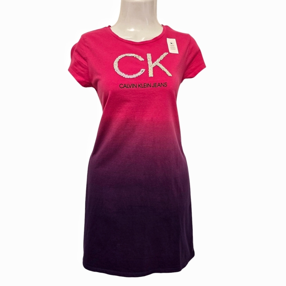 NWOT Calvin Klein - Reversible Sequins T-Shirt Dress